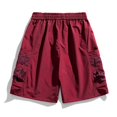 thumbnail image 2 of EOYWHK Mens Work Shorts Casual Quick Dry Elastic Waist Drawstring Athletic Shorts Soft Lightweight Breathable Activewear for Men Red, Size L, 2 of 9