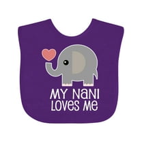 Inktastic My Nani Loves Me Grandchild Boys or Girls Baby Bib