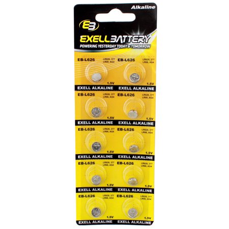 UPC 819891018243 product image for 10pk Exell EB-L626 Alkaline 1.5V Watch Battery Replaces AG4 377 LR66 | upcitemdb.com