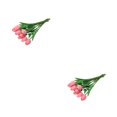 thumbnail image 2 of Wosthever 10 bolsas de tulipanes simulados para el hogar y la decoración de la sala de estar ramo simulado de naturaleza interior con rosa rosa 2Conjunto, 2 of 6