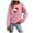 Pink, variant on Kaemgyyd Womens Casual Winter Warm Sweatshirt Casual Loose Sherpa Lined Pullover Christmas Print Fall Fashion Clothing