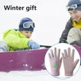 thumbnail image 4 of Ettsollp Windproof Gloves 1 Pair Kids Cycling Gloves Water-resistant Cartoon Print Outdoor Thermal Mittens with Fleece Lining Winter Warm Gloves, 4 of 8