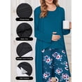 thumbnail image 3 of Avidlove Maternity Pajamas and Robe Set 3 Piece Double Layer Sleeveless Nursing Top,Pregnancy Pants with Robe Pjs Sleepwear, 3 of 8