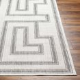 thumbnail image 3 of Hauteloom Taro Living Room, Bedroom Patio Outdoor Area Rug - Bohemian, Transitional - Off White, Medium Gray, Light Gray - 6'7" x 9', 3 of 6