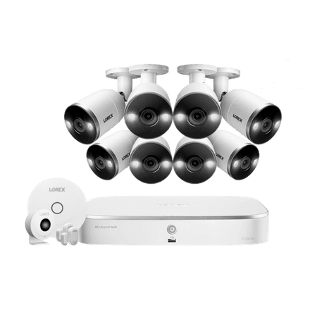 Lorex 4K 8-Channel NVR System w/ 8x 4K 8MP IP Cameras and Smart Sensor Kit