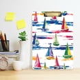 thumbnail image 2 of FORMRS Acrylic Clipboard with Low Profile Clip Standard A4 Letter Size, 12.5" x 9", Hand Drawn Sailboats, 2 of 8