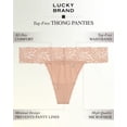 thumbnail image 2 of Lucky Brand Pack de 5 Tangas de Encaje Negra para Mujer, 2 of 6