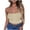 Beige, variant on Wo-Fusoul Women's Tube Top, Sleeveless Strapless Casual Summer Top, Solid Color Fashion Basic Wear for Daily Comfort