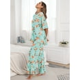 thumbnail image 3 of MINTREUS Lounge Sets for Women Knit Short Sleeve Tops and Long Pants Soft Comfy Pajamas Set Oversized 2 Piece Outfits S-2X, 3 of 8