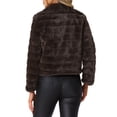 thumbnail image 3 of CHAQUETA CORTA DE PIEL SINTÉTICA CON COLLAR CAÍDO Y ABIERTO PARA MUJERES CHIC L CAFÉ, 3 of 6