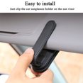 thumbnail image 4 of Scienceny Soporte para gafas de coche, Clip de cuero PU, gafas de sol para coche, almacenamiento de tarjetas, abrazadera, colgador, funda de Automoción decorativa y accesorios Negro, 4 of 6