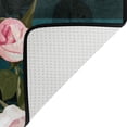 thumbnail image 5 of Dreamtimes Pink Roses Flower Area Rug 72x48in Black Deep Green Strips Non-Slip Floor Carpet Comfort Floor Mats Decor for Indoor Living Dining Room and Bedroom Area, 5 of 7