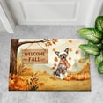 thumbnail image 4 of Welcome Fall Chinese Crested Cozy Autumn Field Pumpkins Golden Leaves Doormat Dog Lover Indoor Outdoor Welcome Mat - 12013, 4 of 5