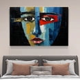 thumbnail image 4 of Abstract Art Modern Decorative Painting Close-up Of Face Framed Canvas Poster Bedroom Decor Sports Landscape Office Room Decor Gift,Frame-style,20x30inch(50x75cm), 4 of 8