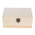 thumbnail image 2 of Yinanstore Decorative Boxes Wooden Box Jewelry box Wood Handmade Box Wooden Unfinished Storage Box with L, 2 of 8