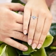 thumbnail image 4 of Sardy - Moissanite Pear Shape Lab Diamond Engagement Ring with Tapered Side Stones, 4 of 4