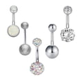 thumbnail image 1 of 5 Sets de Circón de Acero Sunnimix Joyas para Piercing Corporal, 1 of 8