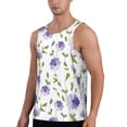 thumbnail image 2 of Gaeub Purple Chicory Men's Athletic Tank Top, Workout Sleeveless Shirts, Running Tank Tops for Gym, Running, Training - 3X-Large, 2 of 9