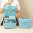 thumbnail image 2 of Cosmetic Bag Multi Interior Pocket Solid Color Large Capacity Waterproof Toiletry Bag for Outdoor, 2 of 7