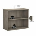 thumbnail image 7 of Hybrid Small 2 Shelf Bookcase in Modern Hickory - Engineered Wood, 7 of 7
