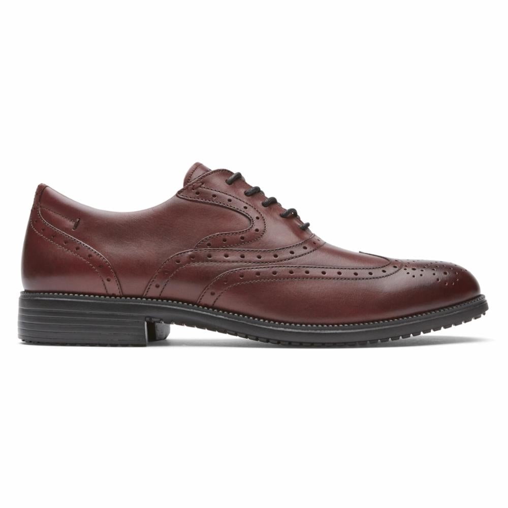 Rockport Men Total Motion Dressport Wingtip Burgundy Shoe Other 7.5