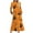 Yellow, variant on WXLWZYWL Womens Plus Halloween Dress Pumpkin Printed Costume Dresses Long Sleeve Crewneck Dress A Line Long Dresses