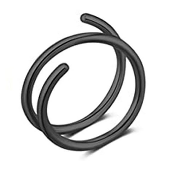 SIEYIO 1 Pc/5 Pcs Spiral Nose Ring Single Piercing Nose Hoop Stainless Steel Nose Rings