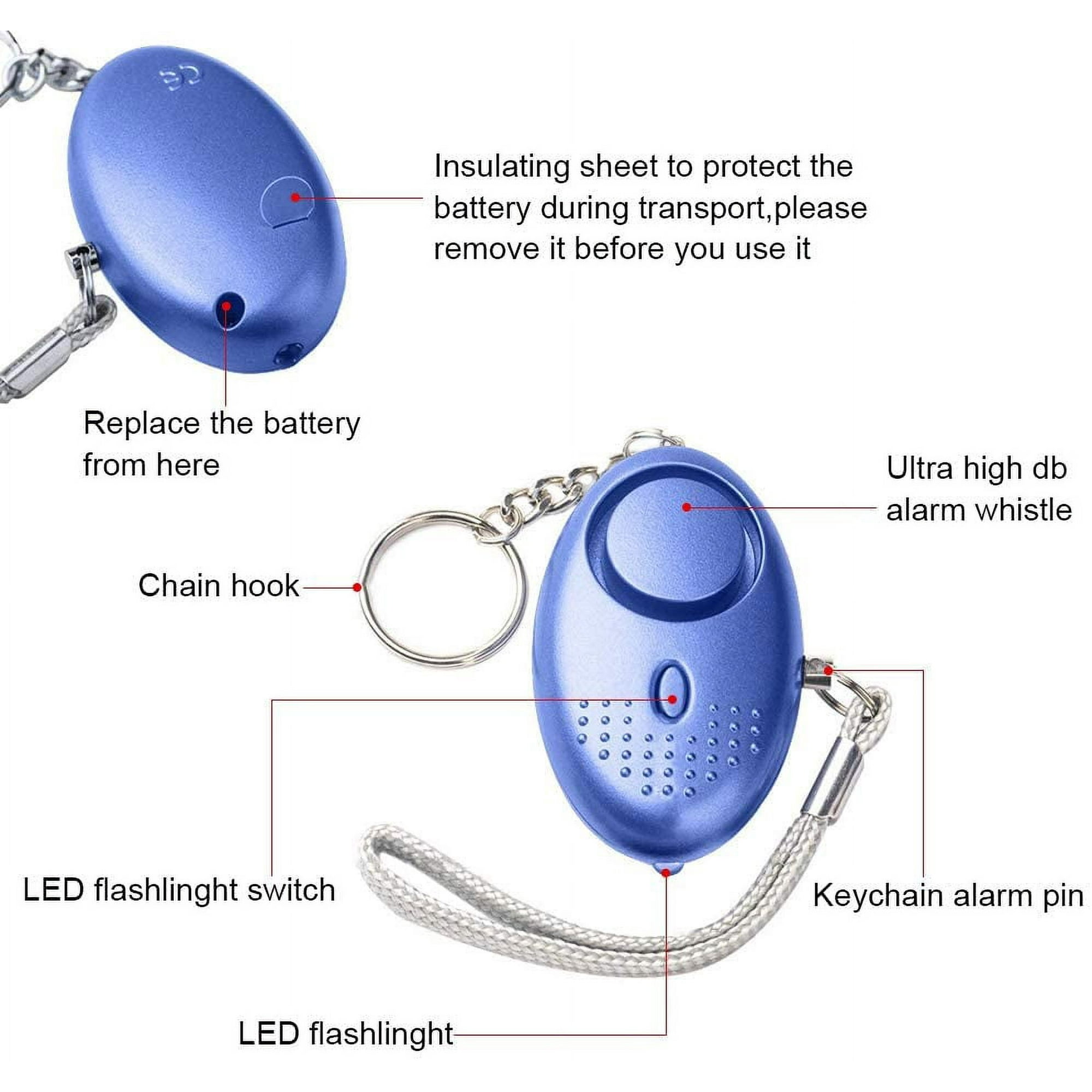 Personal Alarm Pack 140DB Personal Security Alarm Keychain with