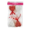 Way To Celebrate Valentine's Day Sparkling Red and White Foam Heart Picks, 4 Count