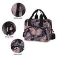 thumbnail image 5 of Insulated Crossbody Lunch Bag 10L Lunch Tote with Adjustable Shoulder Strap for Work Office Picnic Pink with Gold Butterfly, 5 of 6