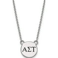 thumbnail image 1 of Sterling Silver Rh-Plated Logoart Alpha Sigma Tau Sm Enl Pend With Necklace (18 X 12) Made In United States ss016als-18, 1 of 4
