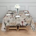 thumbnail image 3 of Paw Prints and Bones Square Tablecloth,Waterproof Square Table Cover,Wipeable Spillproof Washable Table Cover for Home Kitchen Party Decor 52"x52"(132x132cm), 3 of 6