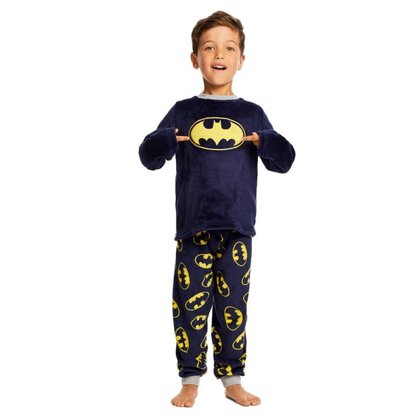 Batman Boys Sleepwear Fleece Kids 2 Piece Pajama Set 4 Walmart