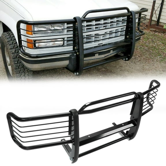 Kojem Front Black Bumper Protector Brush Grille Guard for 1988-1998 Chevrolet GMC Silverado Sierra Suburban Tahoe