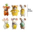 thumbnail image 2 of Mice Needle Felting Starter Kit, Felt Hanging Wool Easter Mouse Figurine, Wool Felt Mouse Craft Kit for Easter Basket Filler Spring Home Kitchen Room Window Party, 2 of 7