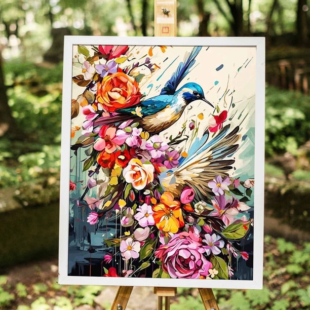 Kit Peinture Par Numéros Pour Enfants 6-9 Ans – 4 Tableaux Animaux 20x30 Cm Avec Cadre, Pinceaux Et Peintures