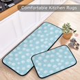 thumbnail image 5 of 2-Piece Kitchen Mat Set Non Slip Washable Floor Mats Decorative Rugs for Kitchen Sink Laundry Elegant White Roses, 5 of 7