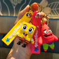 thumbnail image 3 of LLavero de Bob Esponja Kawaii, colgante de muñeca de dibujos animados, llavero de coche, accesorios de mochila, adornos, joyería, regalo de vacaciones para amigos, 3 of 5