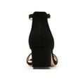thumbnail image 4 of Zhabtuc Women's Low Chunky Heel Sandal Ankle Strap Open Toe Block heels Party Dress Shoes for Lady Black Size 7, 4 of 6