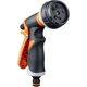 thumbnail image 1 of Pistola de Riego, 8 Modos de Riego Pulverizador de Jardín Multifuncional, Pistola Pulverizadora de Plástico Cómoda, Lavado de Autos Ideal, Césped y Riego de Jardín, Gris/Naranja, 1 of 5