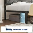 thumbnail image 3 of Greenstell King LED Bed Frame with Headboard Storage - Charging Station, Dark Gray, 3 of 7