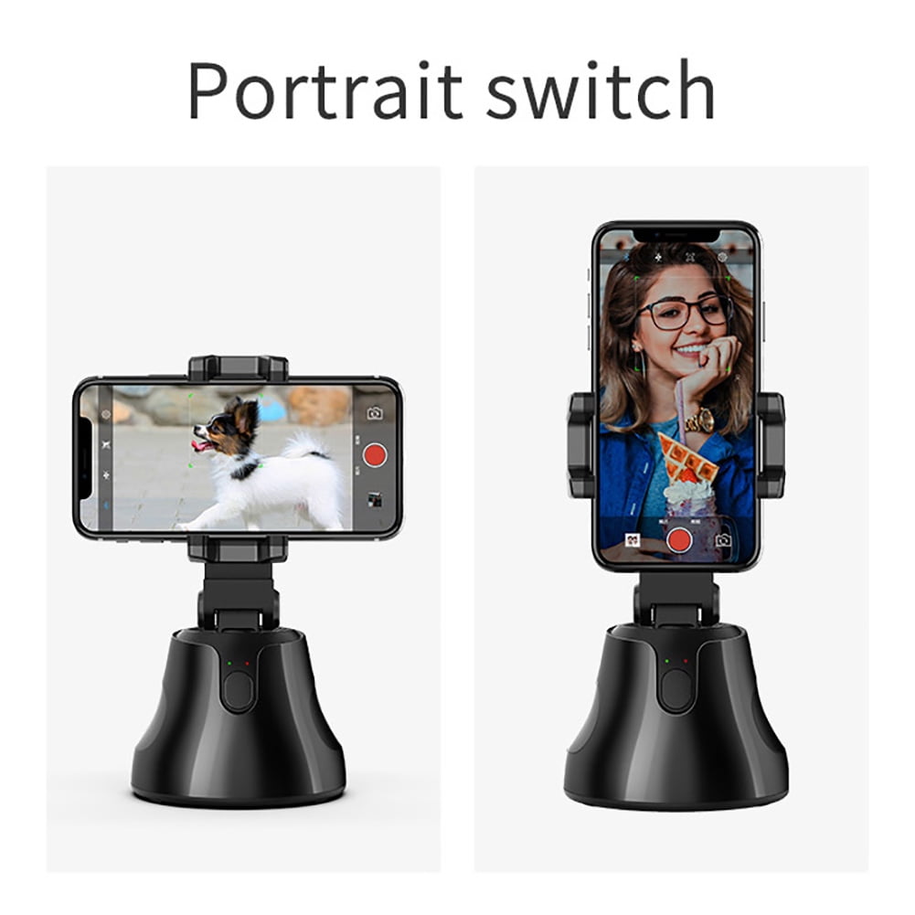 【NO APP】 Foxnovo 360/°Rotation Auto Face Tracker Stabilizer Cell Phone Holder Phone Smart Tracking Selfie Tripod Podcasting|Vlogging|Video Camera Stick Mount for iPhone//Android Phone