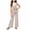 Khaki, variant on YUANxueke Girls 2-Piece Striped Outfit Sets Sleeveless Crewneck Tie Front Tank Top & Wide Leg Pants Summer Fashion Clothes for 9-16 Years