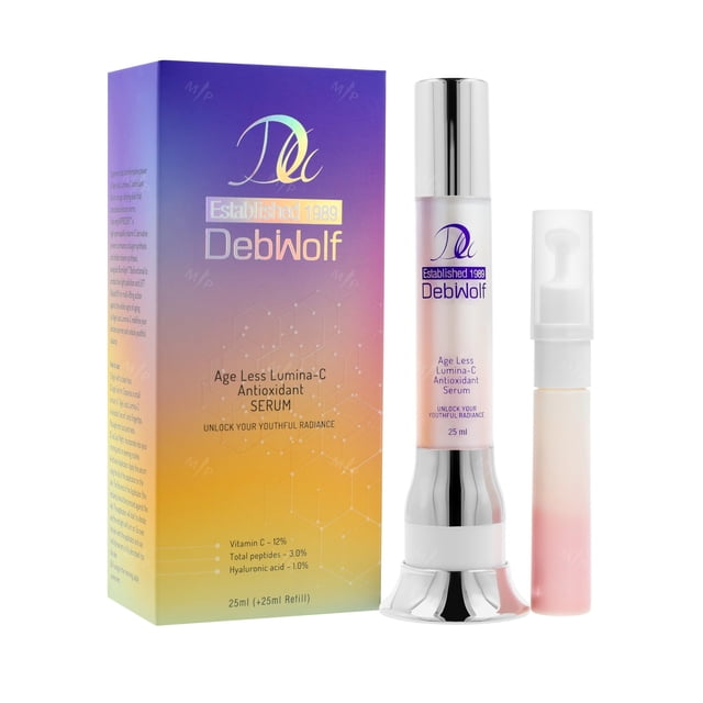 Sérum DEBIWOLF con ácido hialurónico y vitamina C, 25 ml, con recambio