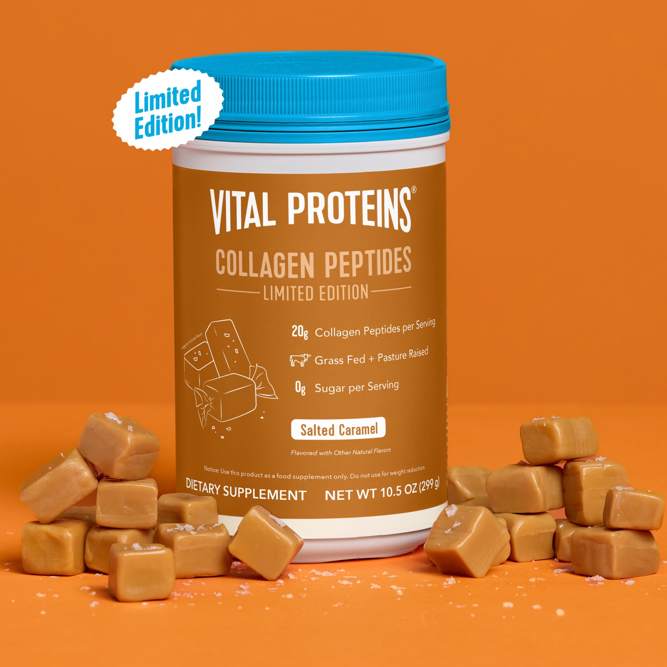 Vital Proteins Collagen Peptides, Salted Caramel Flavor Powder, 10.5 oz