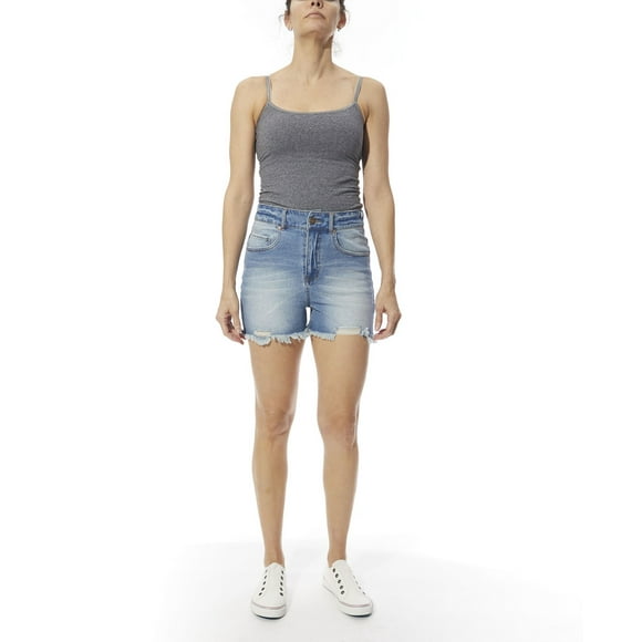 Shorts en Denim pour Femmes, Taille 27, Bleu Clair