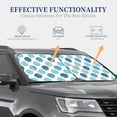 thumbnail image 4 of Windshield Sun Shade, Blue Scallop Foldable Car Sun Shade Windshield For Front, 2 Pieces, 4 of 4