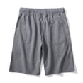 thumbnail image 3 of IYTR Mens Sweat Shorts Drawstring Elastic Waist Shorts Straight Shorts With Pocket Casual Beach Vacation Shorts Summer Solid Color Dark Gray XXL, 3 of 3
