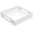 Glossy White, variant on Black Sturdy Acrylic Tray with Handles-8x8 Inch- Countertop Organizer Tray for Kitchen,Bathroom,Office- Storage Box for Cosmetics, Jewelry,Toiletries,Toy,Gadgets