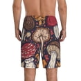 thumbnail image 3 of Daiia Forest Wild Mushroom Mens Woven Stretch Pajama Short,Short Pajama Pants-Large, 3 of 9